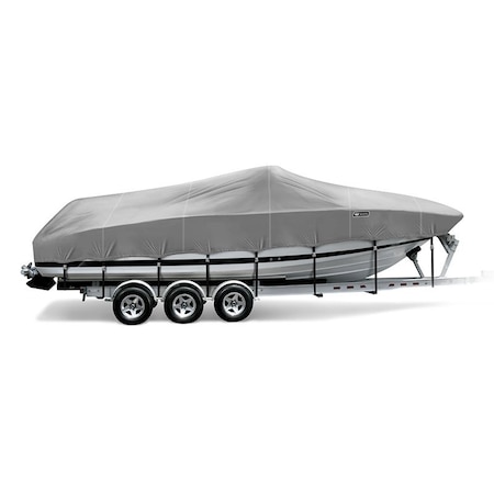 Eevelle Boat Cover CUDDY CABIN Inboard Fits 25ft 6in L up to 120in W Charcoal SFVCDY25120-CHL